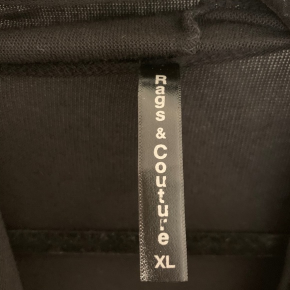 Rags & Couture Black Open Cardigan XL - Picture 4 of 6